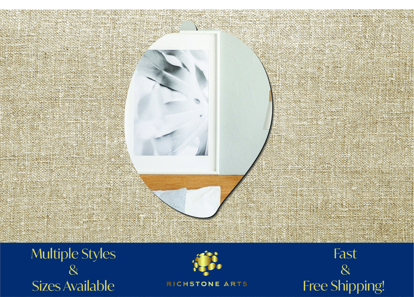 Decorative Mango Shaped Acrylic Mirror | Many Shapes Available