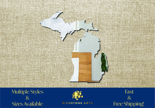 Decorative Michigan Shaped Acrylic Mirror | Many Shapes Available