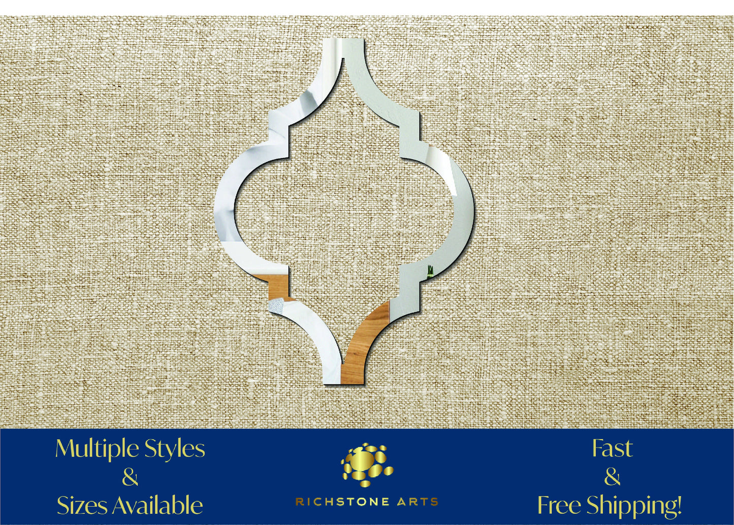 Decorative Moroccan Shaped Acrylic Mirror | Many Shapes Available