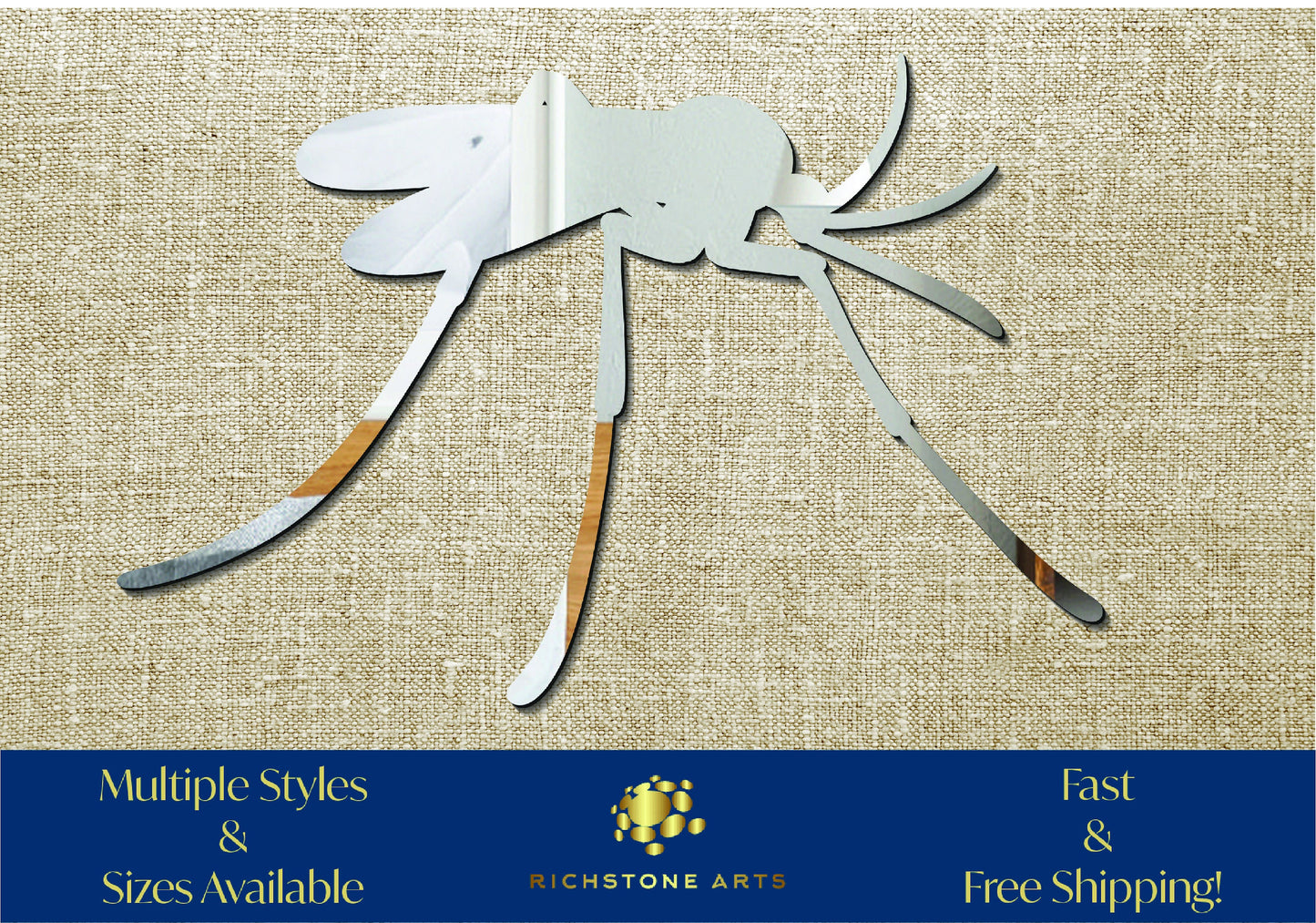 Decorative Mosquito Shaped Acrylic Mirror | Many Shapes Available