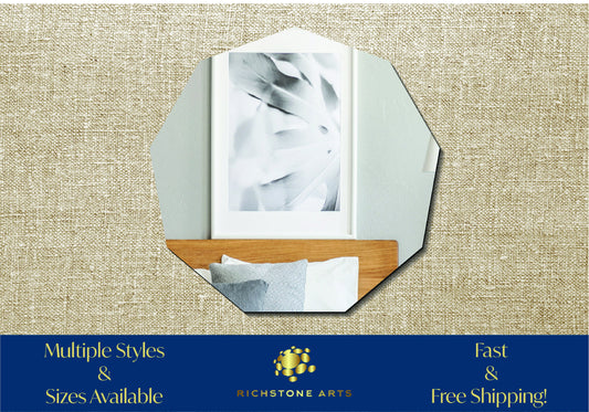 Decorative Nonagon Shaped Acrylic Mirror | Many Shapes Available