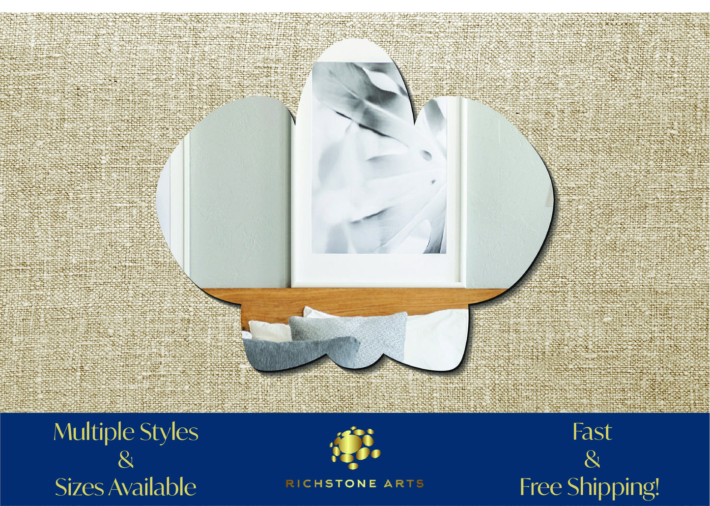 Decorative Orchid Shaped Acrylic Mirror | Many Shapes Available