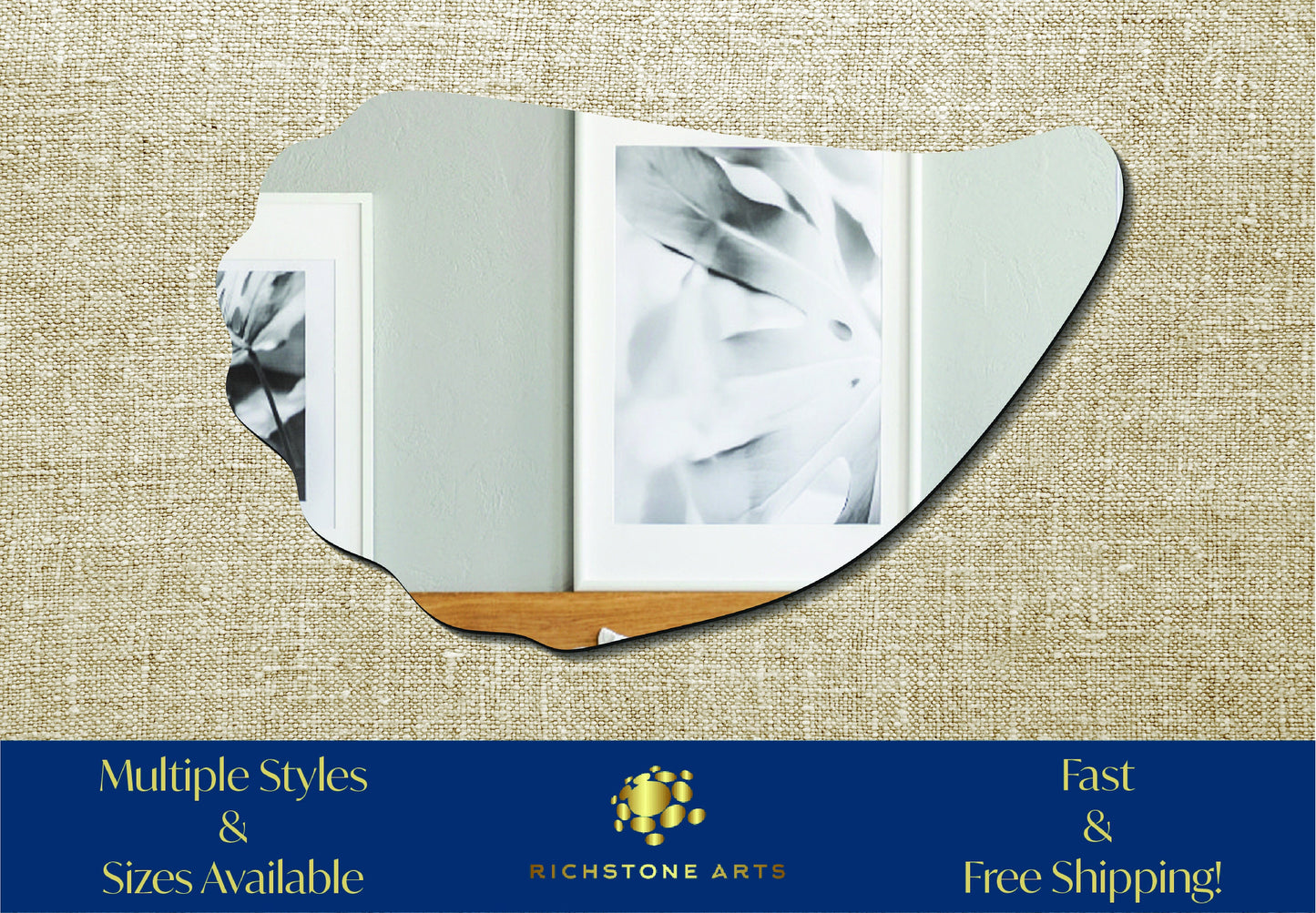 Decorative Oyster Shaped Acrylic Mirror | Many Shapes Available