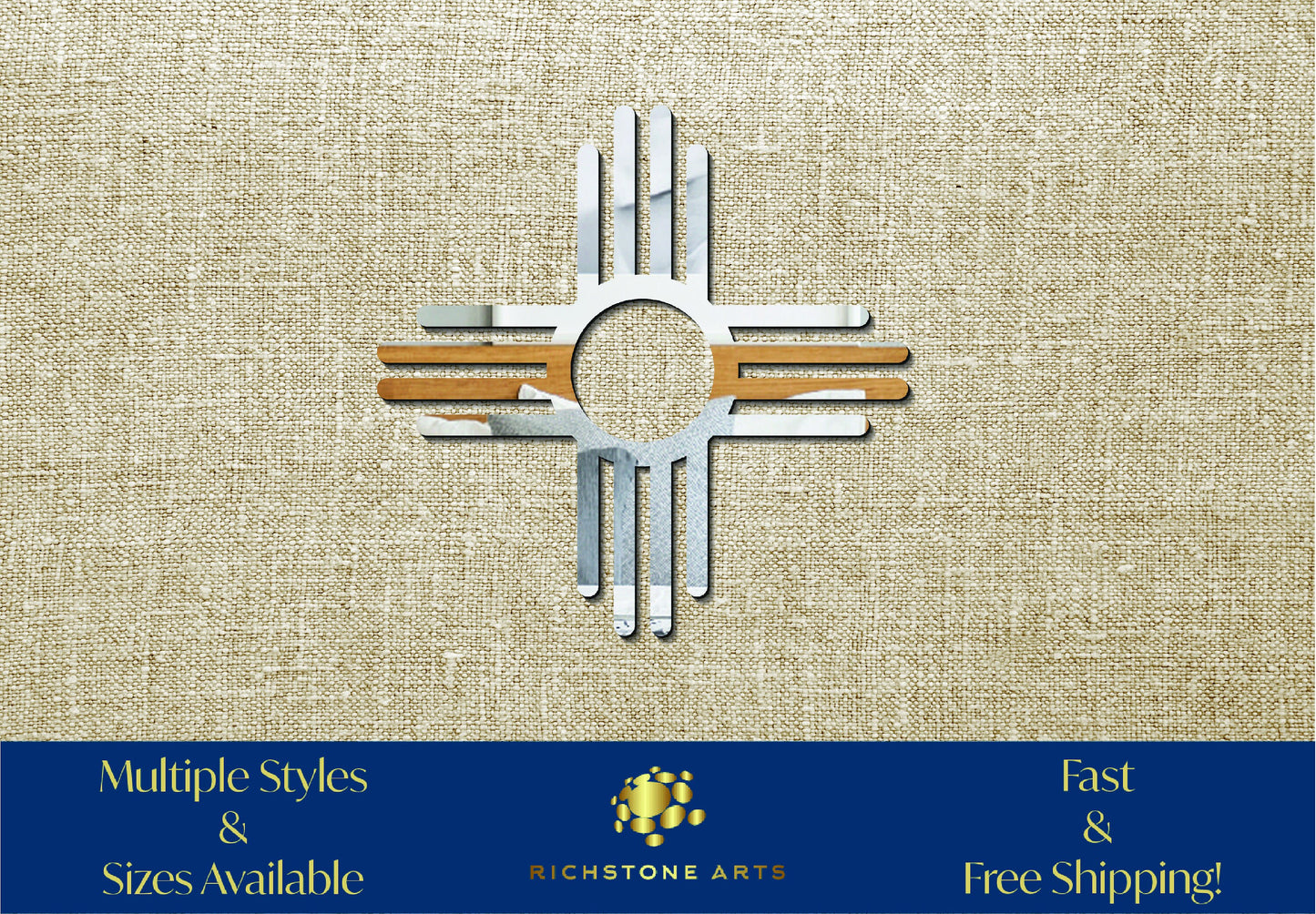 Decorative Zia Symbol Shaped Acrylic Mirror | Many Shapes Available