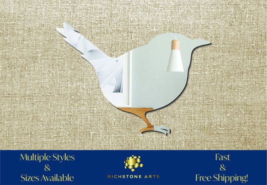 Decorative Wren Shaped Acrylic Mirror | Many Shapes Available