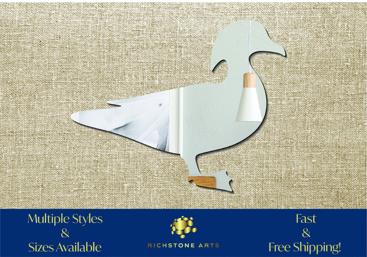 Decorative Wood Duck Shaped Acrylic Mirror | Many Shapes Available