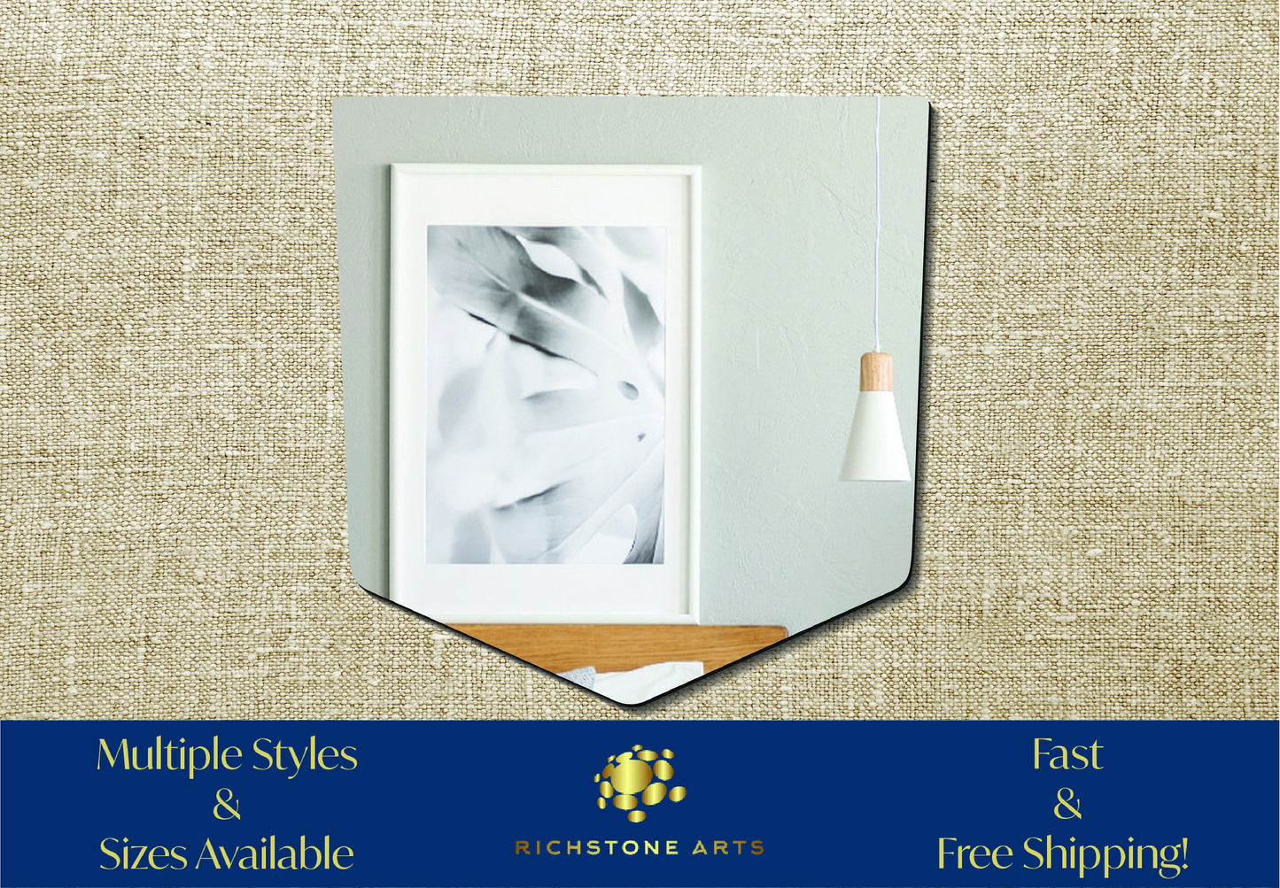 Decorative Pocket Shaped Acrylic Mirror | Many Shapes Available