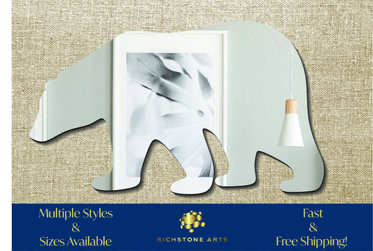 Decorative Polar Bear Shaped Acrylic Mirror | Many Shapes Available