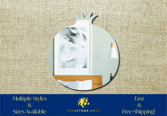 Decorative Pomegranate Shaped Acrylic Mirror | Many Shapes Available