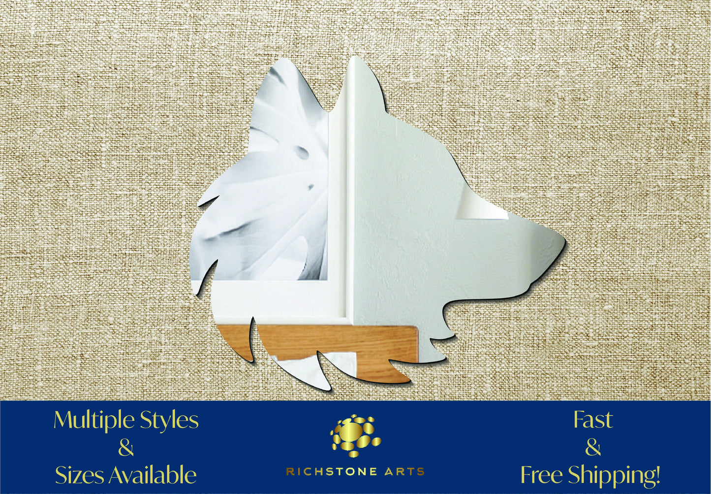 Decorative Wolf Head Shaped Acrylic Mirror | Many Shapes Available