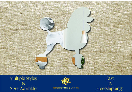 Decorative Poodle Shaped Acrylic Mirror | Many Shapes Available