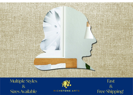 Decorative William Shakespeare Shaped Acrylic Mirror | Many Shapes Available