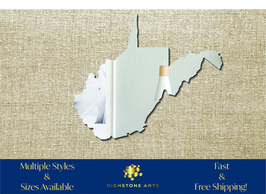 Decorative West Virginia Shaped Acrylic Mirror | Many Shapes Available