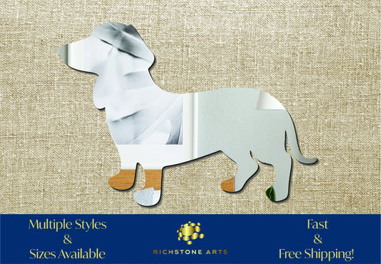 Decorative Wiener Dog Shaped Acrylic Mirror | Many Shapes Available