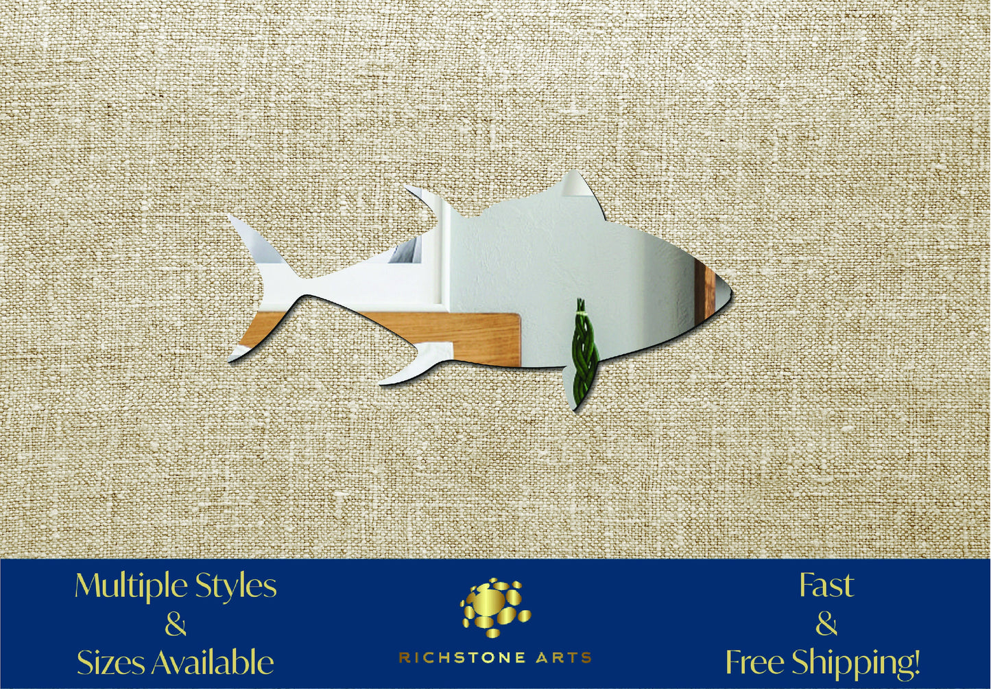 Decorative Tuna Shaped Acrylic Mirror | Many Shapes Available