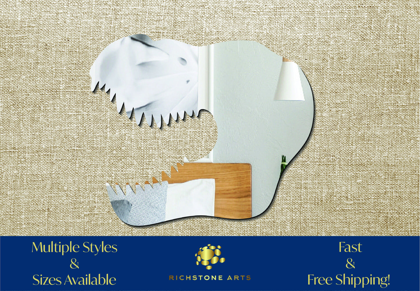 Decorative Trex Head Shaped Acrylic Mirror | Many Shapes Available