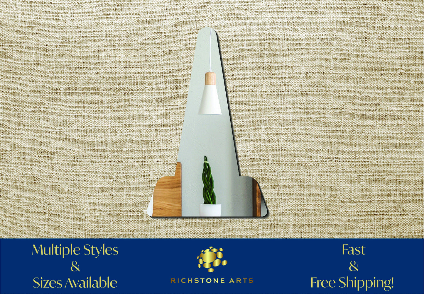 Decorative Traffic Cone Shaped Acrylic Mirror | Many Shapes Available