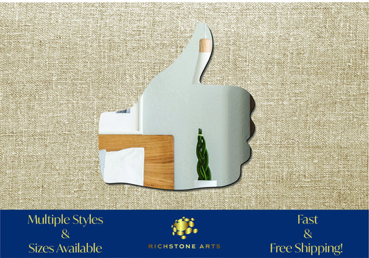 Decorative Thumbs Up Head Shaped Acrylic Mirror | Many Shapes Available