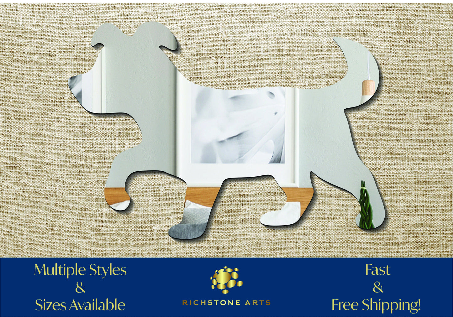 Decorative Puppy Shaped Acrylic Mirror | Many Shapes Available