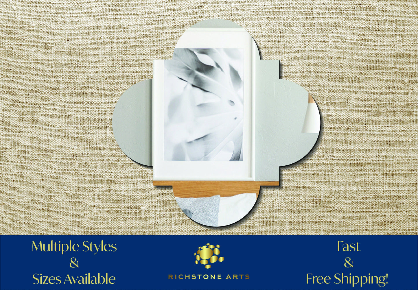 Decorative Quatrefoil Shaped Acrylic Mirror | Many Shapes Available