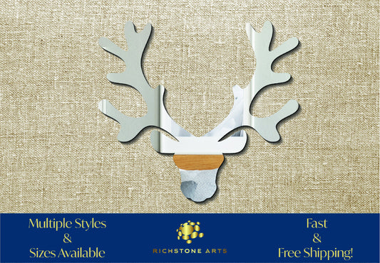 Decoration Reindeer Head Shaped Acrylic Mirror | Many Shapes Available