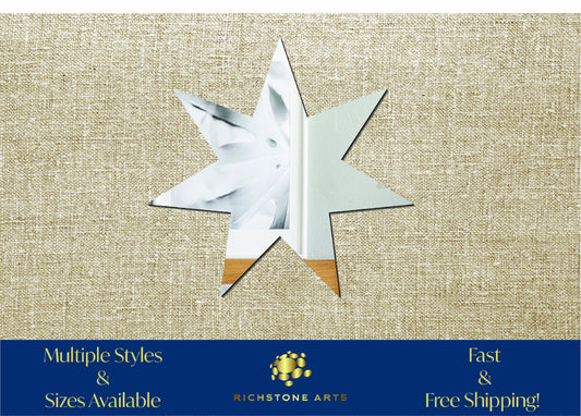 Decoration Seven Pointed Star Shaped Acrylic Mirror | Many Shapes Available