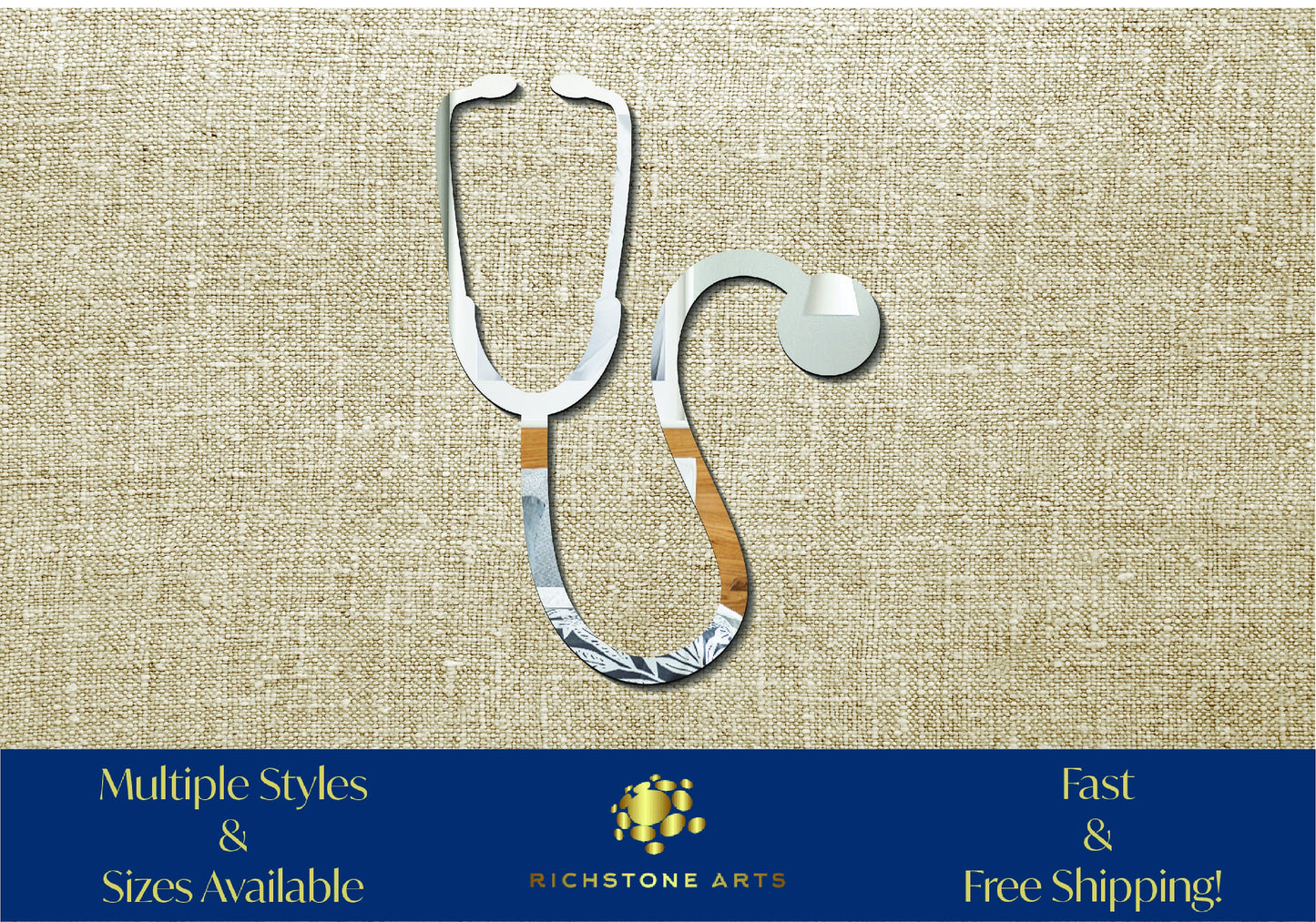 Decoration Stethoscope Shaped Acrylic Mirror | Many Shapes Available