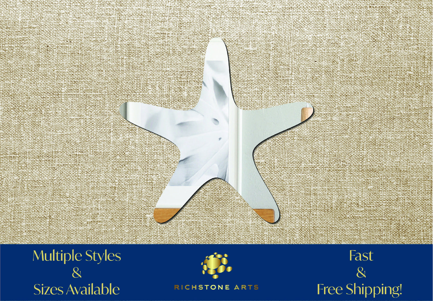 Decoration Starfish Shaped Acrylic Mirror | Many Shapes Available