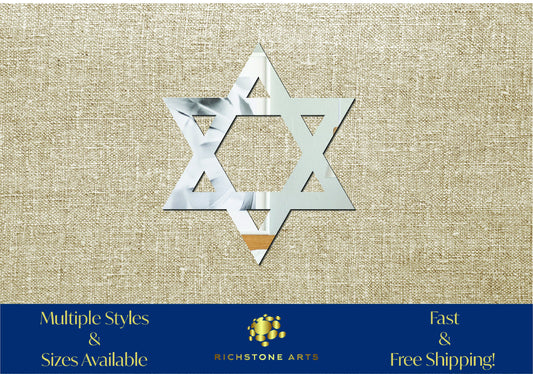 Decoration Star of David Shaped Acrylic Mirror | Many Shapes Available