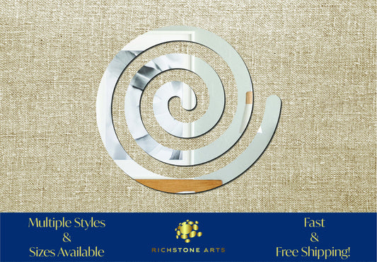 Decoration Spiral Shaped Acrylic Mirror | Many Shapes Available