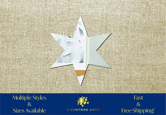 Decoration Six-Pointed Star Shaped Acrylic Mirror | Many Shapes Available