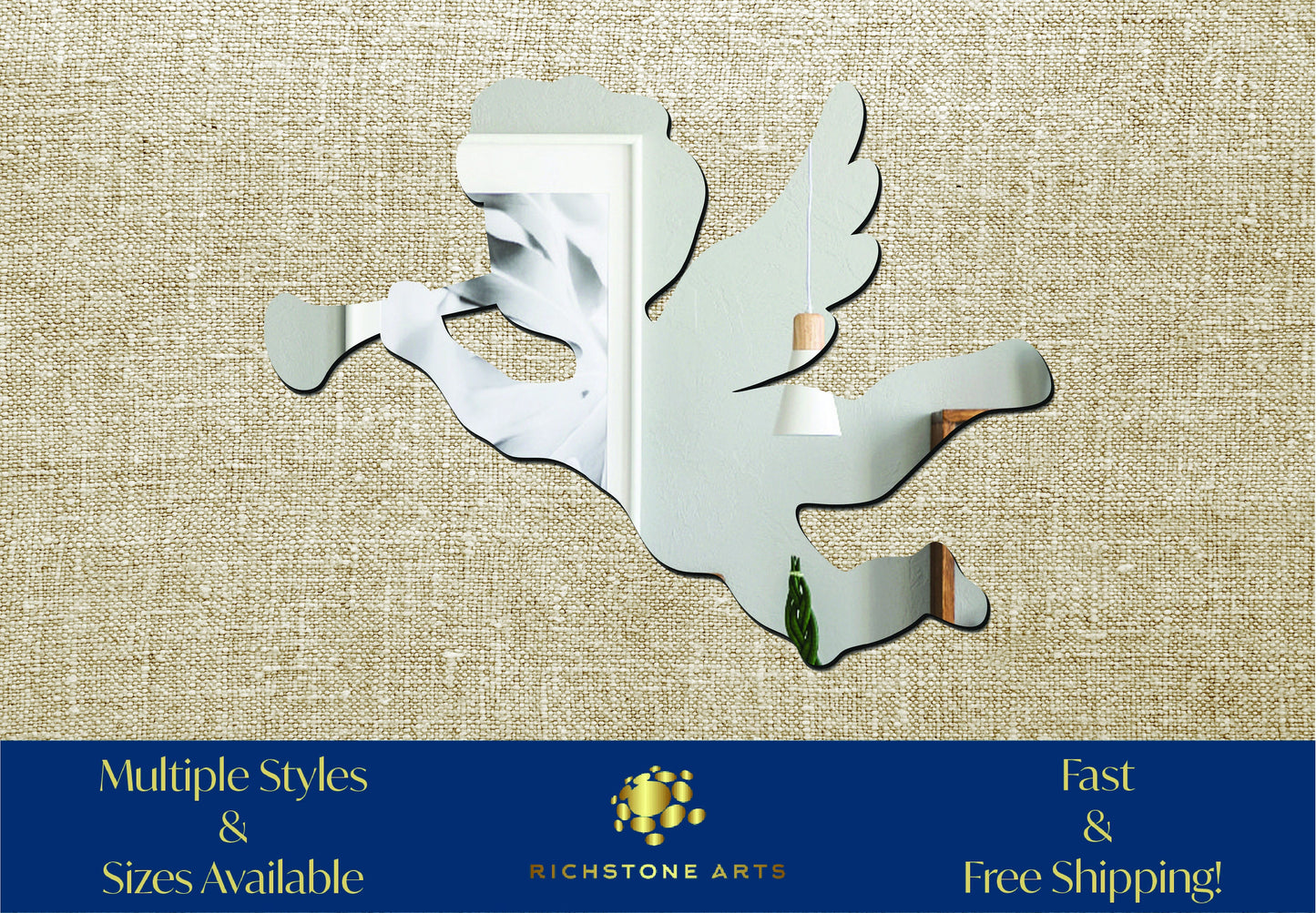 Decorative Cherub Shaped Acrylic Mirror | Many Shapes Available