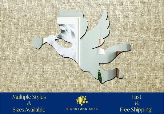 Decorative Cherub Shaped Acrylic Mirror | Many Shapes Available