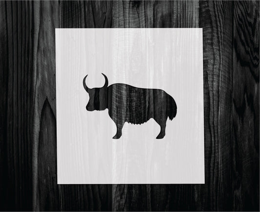 Yak stencil, Mylar reusable stencil, Stencil, FAST SHIPPING