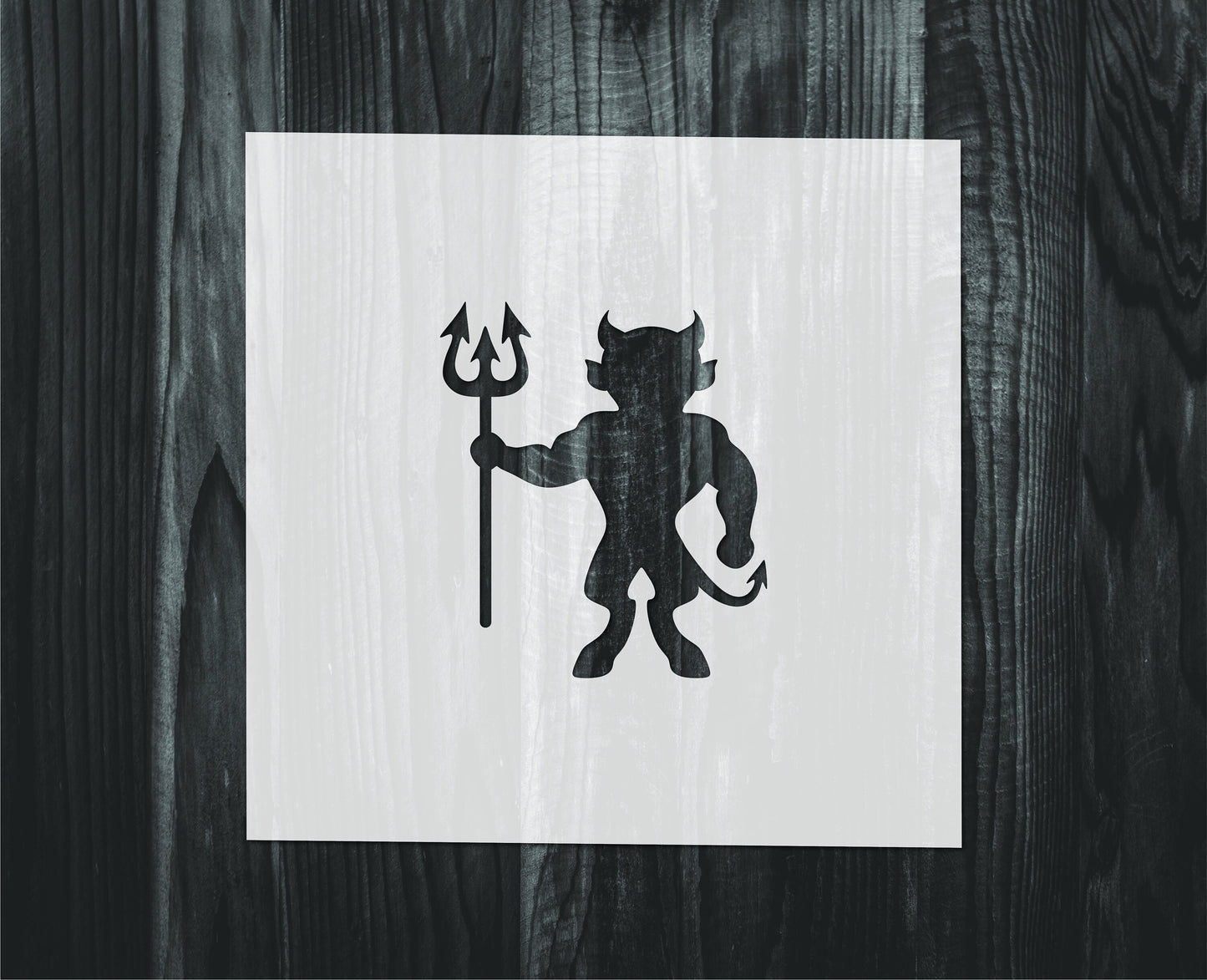 Devil Stencil, Mylar reusable stencil, Stencil, FAST SHIPPING