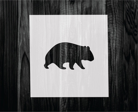 Wombat stencil, Mylar reusable stencil, Stencil, FAST SHIPPING