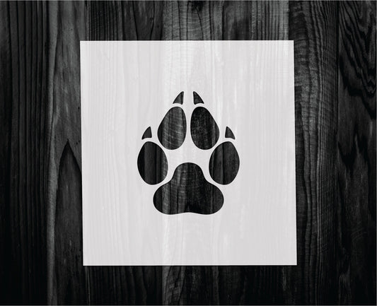 Wolf-Paw stencil, Mylar reusable stencil, Stencil, FAST SHIPPING