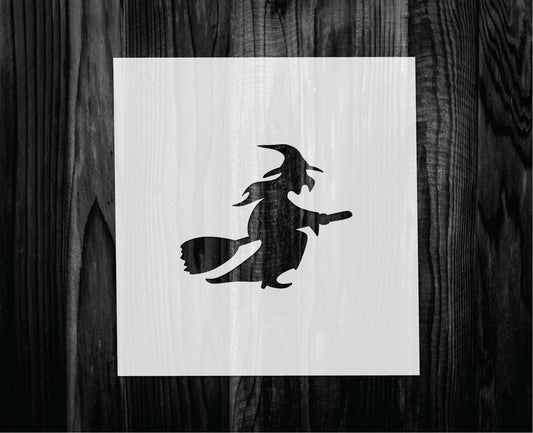 Witch stencil, Mylar reusable stencil, Stencil, FAST SHIPPING