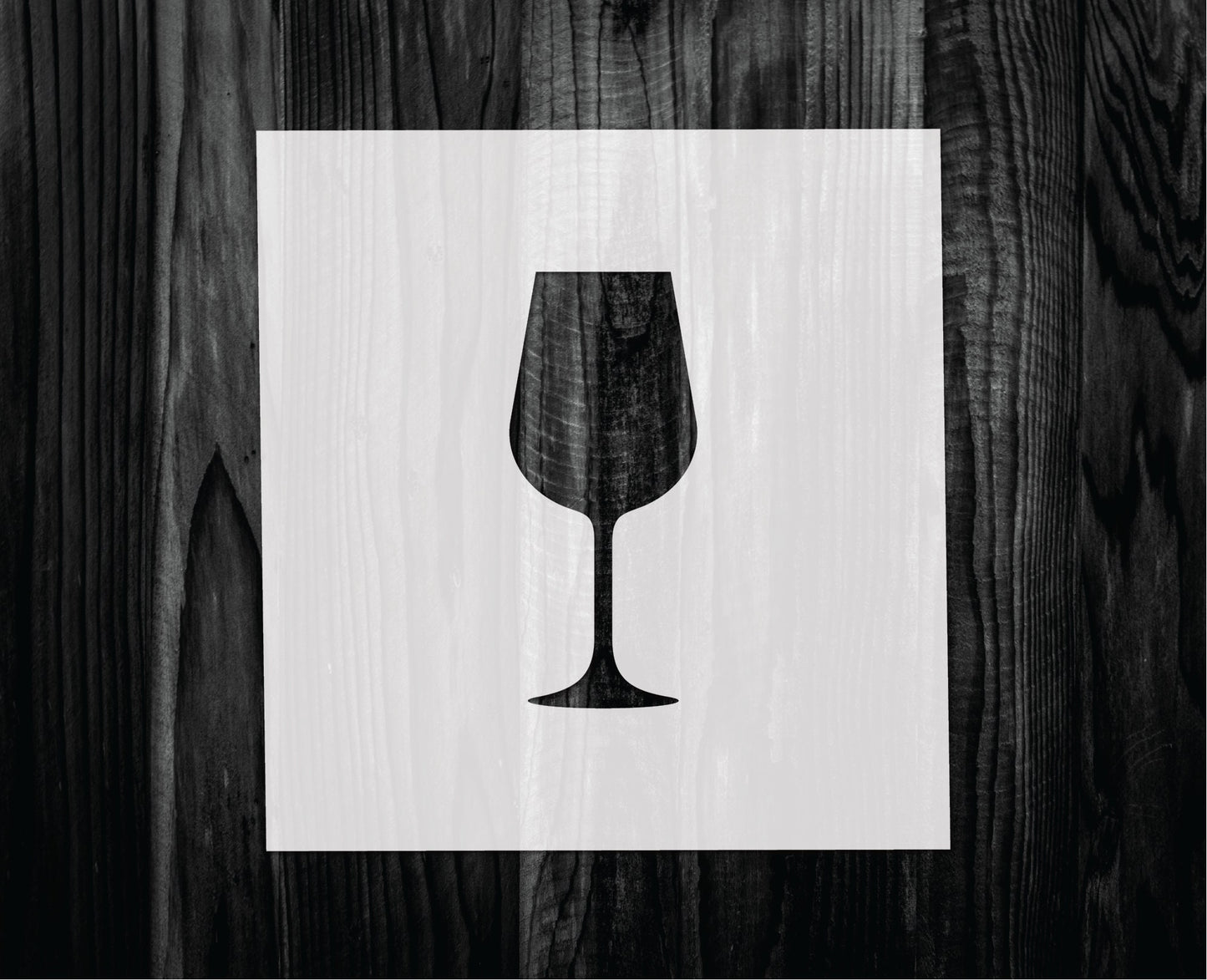 Wine Glass stencil, Mylar reusable stencil, Stencil, FAST SHIPPING