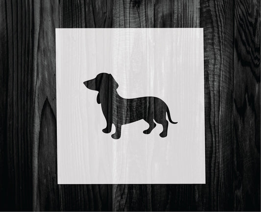 Weiner Dog stencil, Mylar reusable stencil, Stencil, FAST SHIPPING