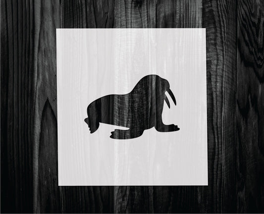 Walrus stencil, Mylar reusable stencil, Stencil, FAST SHIPPING