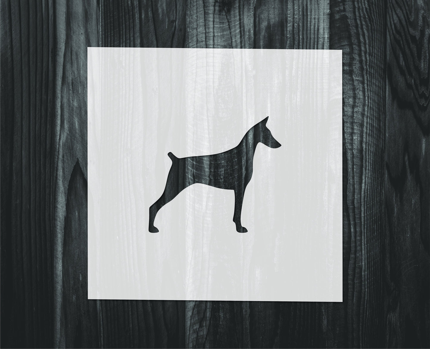 Doberman Stencil, Mylar reusable stencil, Stencil, FAST SHIPPING