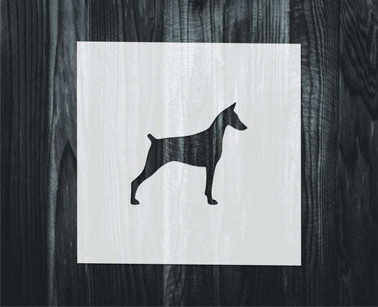 Doberman Stencil, Mylar reusable stencil, Stencil, FAST SHIPPING