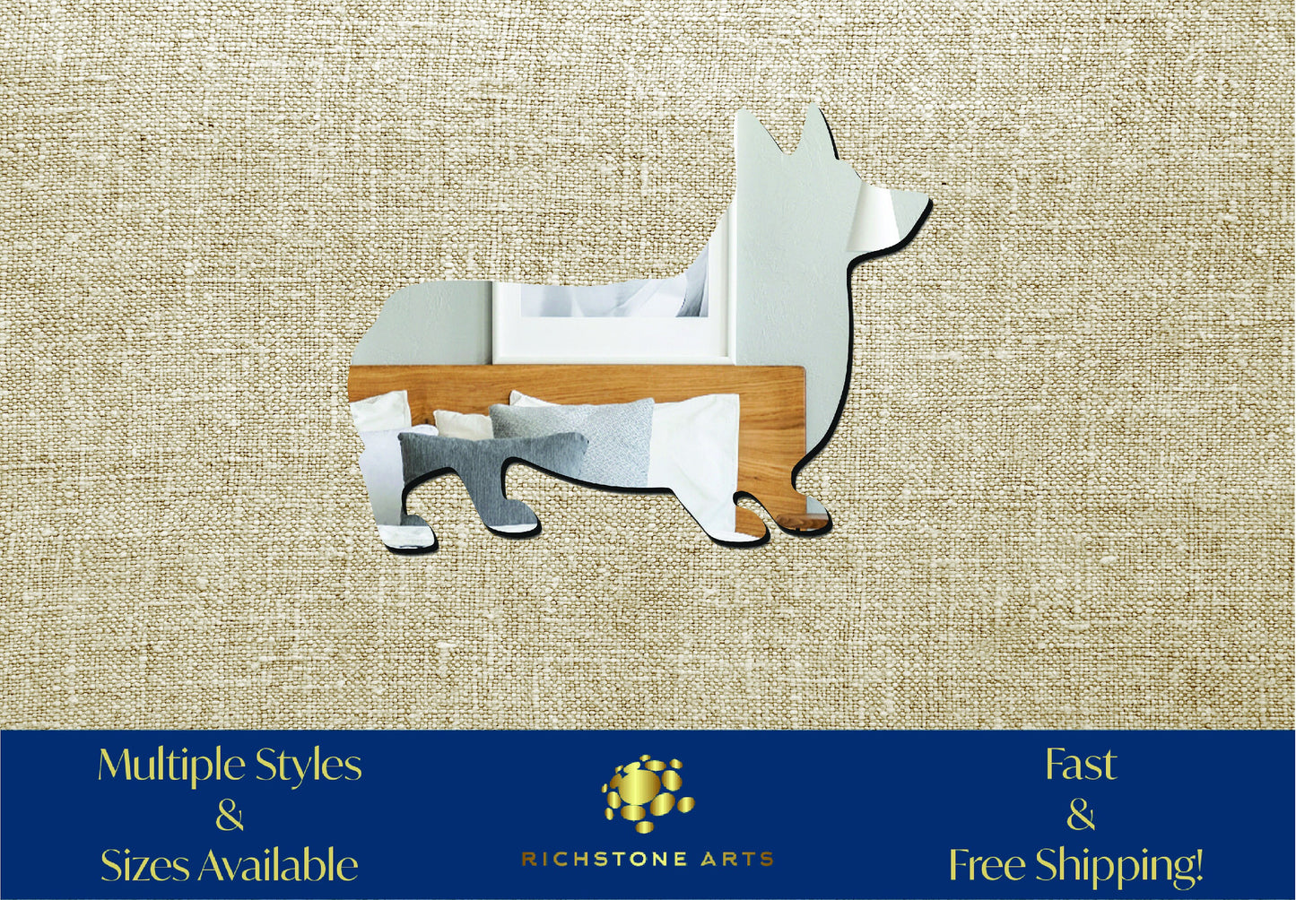 Decorative Corgi Shaped Acrylic Mirror | Many Shapes Available