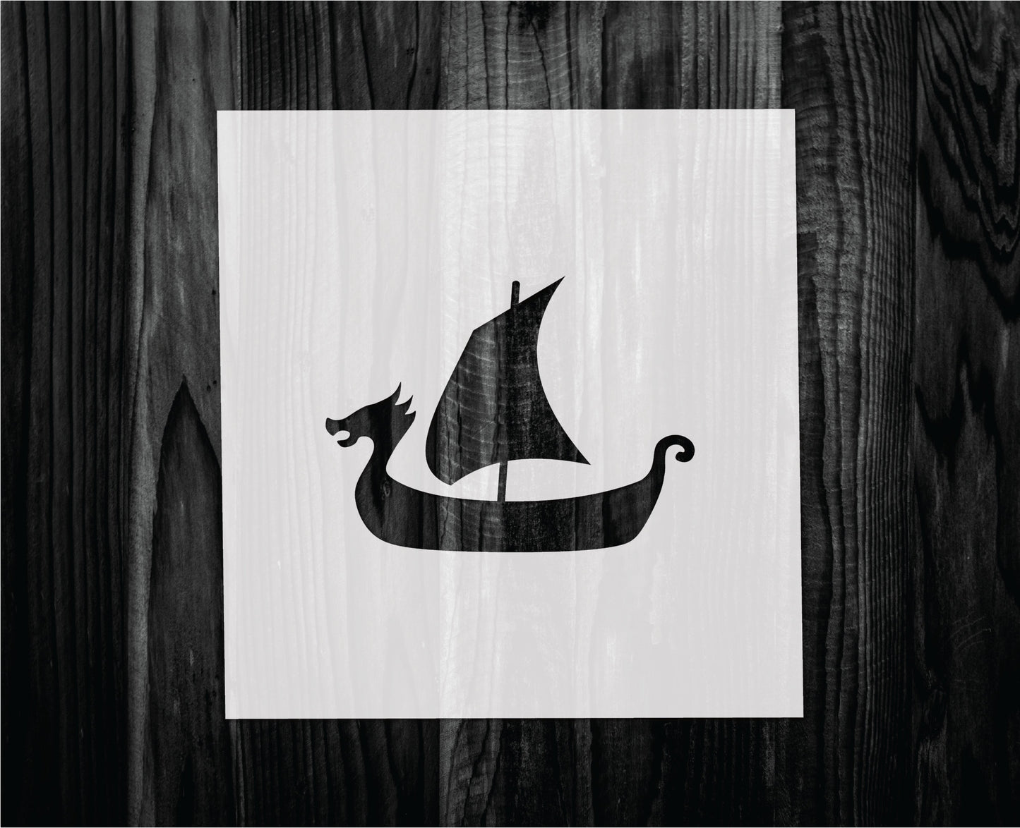 Viking Ship stencil, Mylar reusable stencil, Stencil, FAST SHIPPING