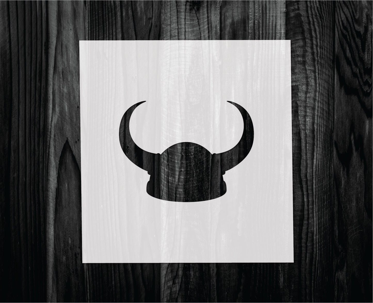 Viking Helmet stencil, Mylar reusable stencil, Stencil, FAST SHIPPING