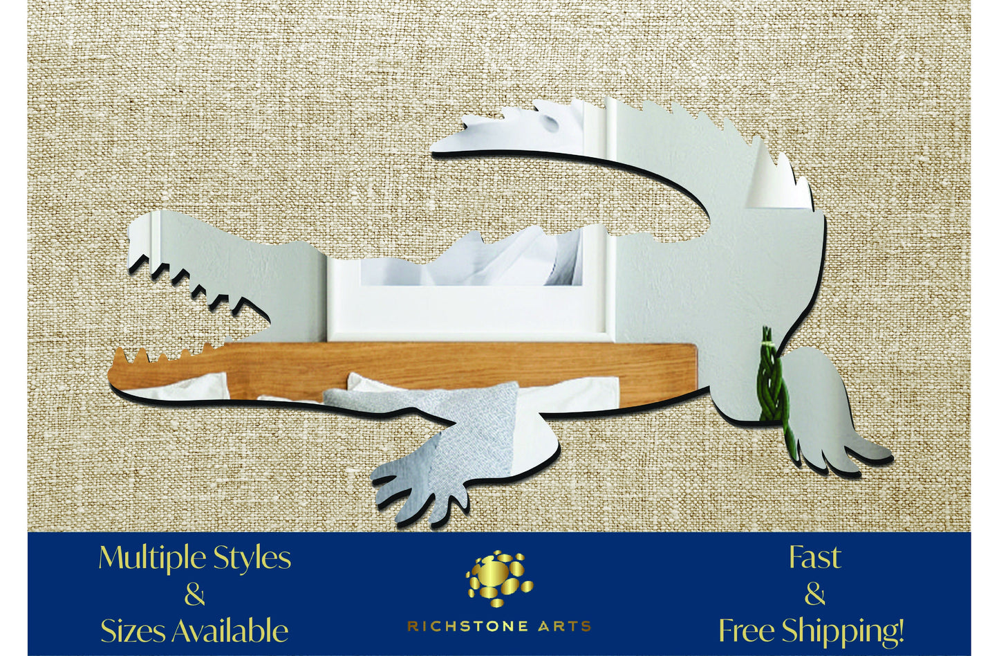 Decorative Crocodile Shaped Acrylic Mirror | Many Shapes Available