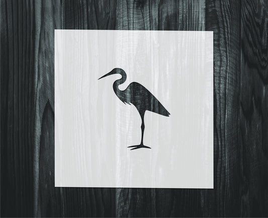 Egret Stencil, Mylar reusable stencil, Stencil, FAST SHIPPING