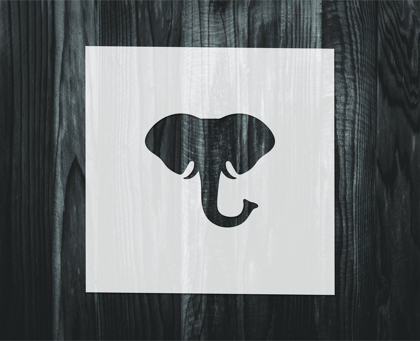 Elephant Head Stencil, Mylar reusable stencil, Stencil, FAST SHIPPING