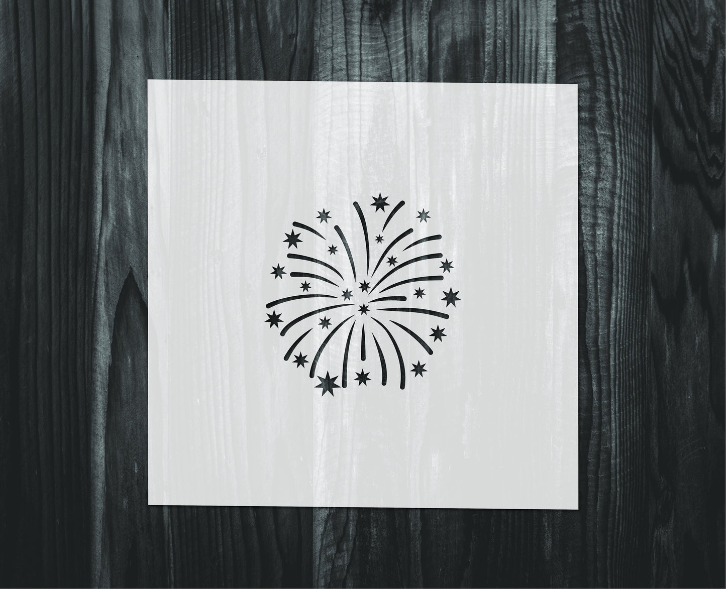 Fireworks Stencil, Mylar reusable stencil, Stencil, FAST SHIPPING